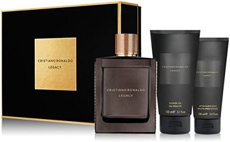 Cristiano Ronaldo Legacy 3Pcs Gift Set, 100ml Eau De Toilette + 150ml Shower Gel+100ml After Shave Balm