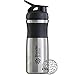 Produktbild BlenderBottle Sportmixer Edelstahl Shaker | Wasserflasche | Protein Shaker Schwarz-Rot (820ml)