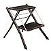 Produktbild HURONG168 Küchenstühle Leiter Klappleiter Rutschsichere Leiter Leiter Steigleiter Leiter Trittleiter Lounge-Sitz (Farbe : Braun)
