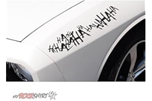 myrockshirt Ha ha ha Joker fiese Lache 60 x 12 cm Aufkleber,Sticker