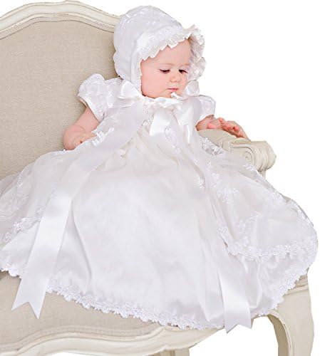 dressvip Embroidered Christening Dress Floor Length For Baby Girls (12-18months)