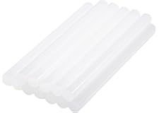 Amazon Basics Hot Melt White Clear Glue Stick, 11 X 150 mm, 12 Pieces per Box