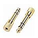 Produktbild Runfon Klinkenstecker 3,5 mm auf 6,35 mm Stereo-Audio-Adapter Jack Plug Gold Stecker 6,3 mm Adapter Kopfhörer 1/4 Zoll