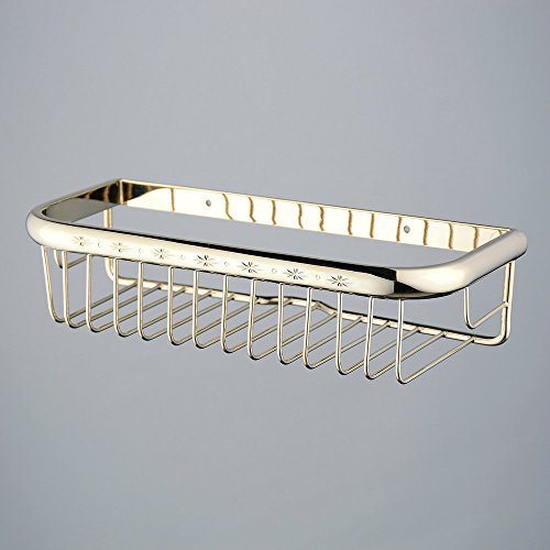 Hiendure® 30cm Duschecke Bad Regal für Dusche oder Badewanne Bad Duschregal Badregal Eckablage Regal Korb Ablage,Poliert Gold - 4