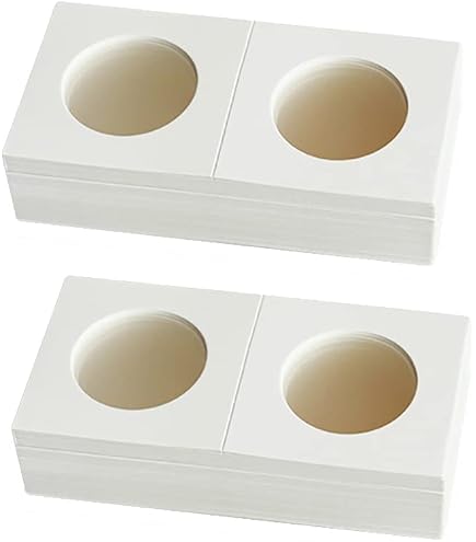 YAYODS 900 Pieces Cardboard Coin Holder 6 Assorted Sizes Coin Collection Holder