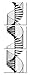 Produktbild Haus und Deko Wandbild 3er Set Wendeltreppe Fotodruck Architektur Treppe sw 3 Bilder Holzfaserplatte je 30x30 cm Einfache Montage