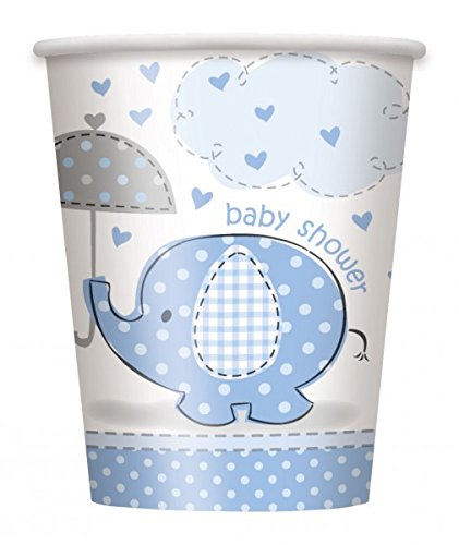 48 Teile Baby Shower Deko Set Blauer Elefant 16 Personen - 3