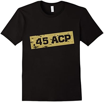45 ACP caliber fan, automatic pistol t-shirt Male XL Black