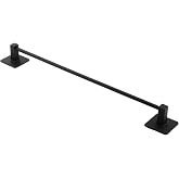 Badem10 Yapışkanlı Lavabo Banyo Mutfak Havlu Standı Askısı Paslanmaz Metal Siyah Bez Havluluk Uzun 40 cm