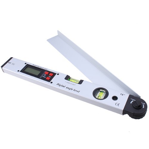 Wisamic Digitaler Winkelmesser mit Wasserwaage LCD Screen 400mm/16 inches 0°-225°