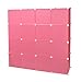 Pink rack wardrobe plug-in rack shelf shelves high rack childrens' sideboard with cute motif pictures