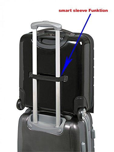 Business Trolley, Laptopkoffer, Laptopkoffer mit Rollen hochwertiges Polycarbonat carbon silber, erhältlich auch in schwarz von FIHA-Promotion - 4
