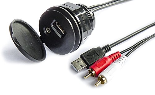 USB AUX Adapterkabel mit 2m Verlängerungskabel auf USB/Cinch