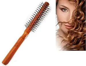 Prime Hair Brush Comb Round For Curling And Straightener And Blow Dryer Use For Boys And Girls, Black, Pack Of 1