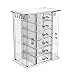 Produktbild Kosmetiktasche tragbare Kulturbeutel Klar Acryl Schmuck Organizer Brust / Make-up Aufbewahrungsbox Mit 6 Schubladen Hängen Halskette Halter Platzsparende Stilvolle Acryl Badezimmer Fall Für Lippenstif