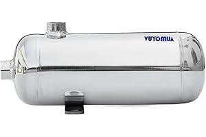 VUYOMUA 0.2Gallon 304 Stainless Steel High Pressure Mini Small Portable Air Tank Air Reservoir Water Storage Tank (0.8L-SG)