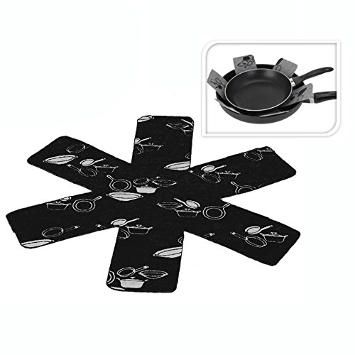 Pfannenschutz, 3er Set, schwarz