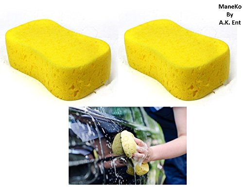 ManeKo Multipurpose Large & Thick Compressed Water Sucking Magic Sponge for Cleaning & Washing Cars, Bikes, Window Panes, Walls & Other Surfaces - Color May Vary - Pack of 2 RS.399 (50.00% Off) - Amazon