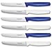 Produktbild 6 Stück Tafelmesser Tischmesser Brotzeitmeser VICTORINOX Blau Weiß Weiss CLASSIC