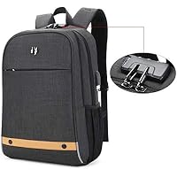 Hoteon Golden Wolf Laptop Backpack with Rain Cover, Anti-Theft Locker, fits up to 15.6 inches Laptop, USB Port, Earphone…