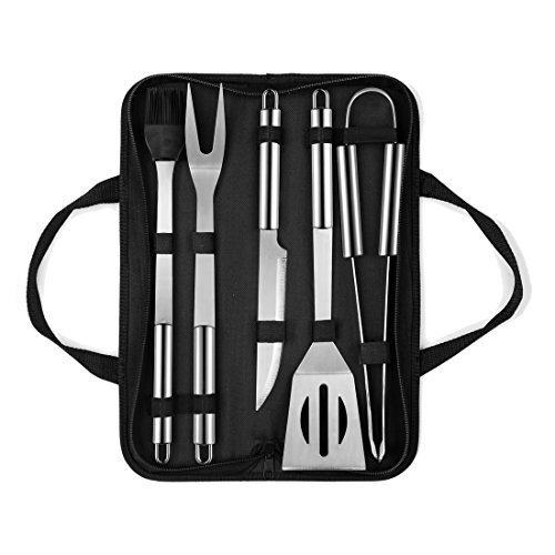 Grillbesteck Set Grillset Profi-Grillbesteck aus rostfreiem Edelstahl mit Tragetasche-Von QMQ