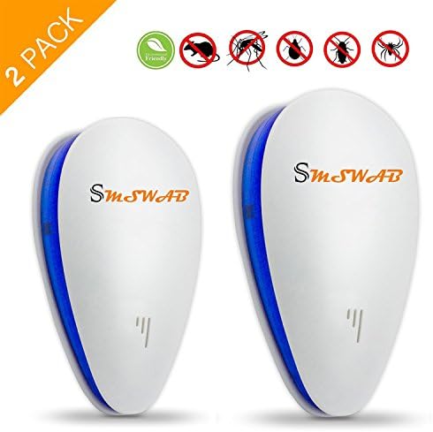 [NEW VERSION] Ultrasonic Pest Repeller - BEST Pest Control 2-Pack with DOUBLE IMPACT - Plug-In Electronic Home Repellent Anti Mice, Ant, Roach, Mosquito, Outdoor/Indoor (2-Pack)