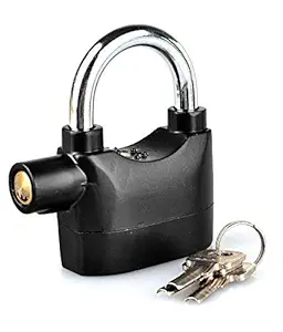 VOLO Alarm Security Lock for Home and Office Door with Motion Sensor and 3 Keys (Black)