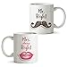 Produktbild Partycards 2 Kaffeebecher Set Motiv Mr. Right & Mrs. Always Right 300ml Liebe Hochzeit Geschenk Becher Tasse