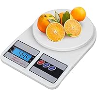 Zuvexa Digital Multipurpose Electronic Kitchen Weighing Scale Machine with Backlit LCD Display Pack of 1(White, 10 kg)