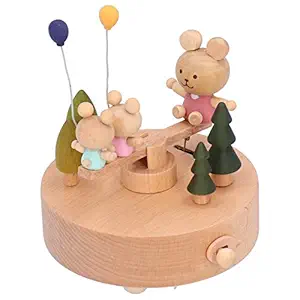 Wood Music Boxes, Musical Box, Music Box Wooden Durable Christmas Music Box Wooden for Christmas Valentine's Day Birthday Home Decor