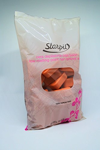 Stripless Rose Petal 4AB Hard Wax with Titanium Dioxid Starpil Tablets, 1kg