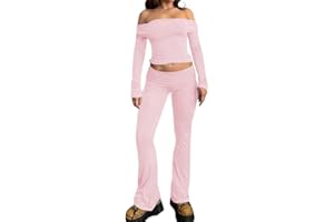 shownicer Ensemble Costume Deux Pièces de Jogging avec Pantalon Long Coupe Ajustée Ensemble de Survêtements Doux et Confortables 2 Pièces Hiver Sportswear D'Intérieur Loungewear
