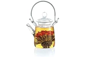 KOBU-TEE Kleine Glas-Teekanne für Teeblüte, 300ml 1 Stück