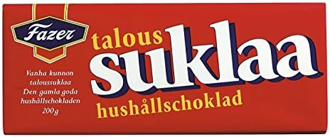 Fazer Taloussuklaa - Original - Finnish - Baking - Dark Chocolate - 44% Cocoa - Bar 200g.