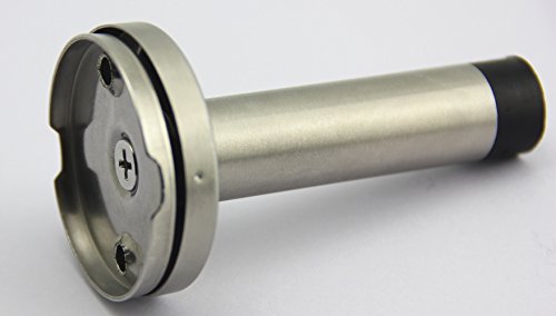SFTlite Türstopper flach ca. 9x5cm Edelstahl- Türpuffer Edelstahl-Design Tür Stopper Halter Puffer T – Gebürstet Silber - 8