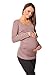 Basic MATERNITY Long Sleeve Top Pregnancy Blouse Size 8 10 12 14 16 18 8041 Variety of Colours (14, Cappuccino)