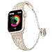 Produktbild Blumenmuster Einstellkette Edelstahlband ausgehöhlte Bling Bänder kompatibles Stras -Edelstahl Armreif Armband dekoratives Uhrenarmband, für Frauen,Für Apple Watch 38 / 40mm (gold)