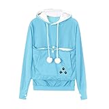 iHENGH Vorweihnachtliche Karnevalsaktion Damen Frühling Sommer Top Bluse Bequem Lässig Mode Frauen Känguru Haustier Hundekatze Halter Träger Mantel Beutel großes Taschen Hoodie Oberteil