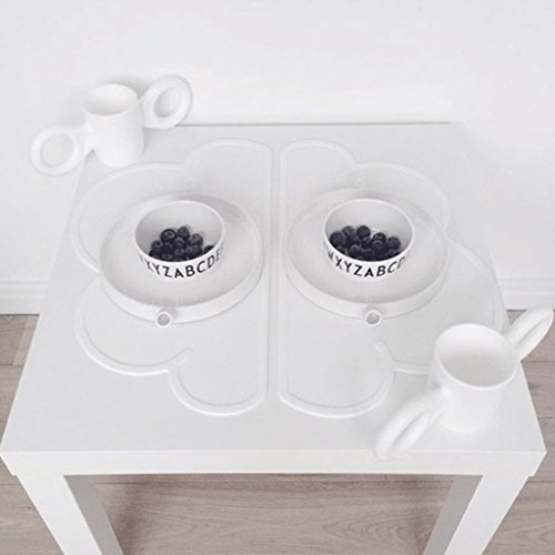 Silikon Platzset Wolke Matte Tischset Platzset Platzdeckchen Tischmatte Unterlage 47.8 x 27cm – Dunkelgrau - 8
