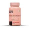 SheNeed Hair Supplement With 11+Nutrients, Vit-B9 & Vit-E for Hair Texture & Hair Fall Control | Nourishes Scalp & Hair | Maintains Eye Health | Promotes Helthy Skin | Essential Nutrition | Natural DTH Blocker | Helathy skin & Hair - 60 Capsules