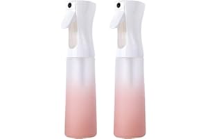 Meijunter 2Pcs 300ml Spray Bottle Refillable Atomiser Misting Bottle Plastic Continuous Ultra Fine Water & Oil Sprayer for Hairdressing Skincare Plants Pets Kitchen