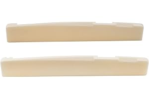 Musiclily Sillet Chevalet Guitare Folk en Os pour Guitare Acoustique,76x3x13mm (2 Pièces)