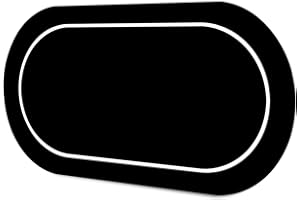 LaiEr Pokermatte10 Spieler Texas Hold'em Gummimatte Pokeroberseite Matte für Tabelle Faltbare bewegliche Pokertischanordnung für Pokerspiele Blackjack Kasino,(180*90*0.2cm,Schwarz)