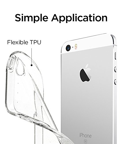 iPhone 5 / 5S / SE Case, SpigenÂ® [Liquid Armor] [Glitter Crystal Quartz] SOFT-FLEX **NEW** Silicone Shockproof Protection, Premium Flexible Soft TPU slim thin clear cover for iPhone 5 / 5S / SE - (041CS21959)