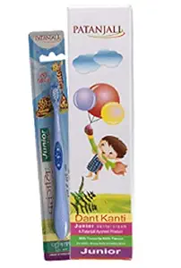 Patanjali Oral Care for Kids - Dant kanti Junoir Toothpaste & Junior Toothbrush Combo