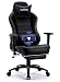 Produktbild UOMAX Gaming Bürostuhl Ergonomischer Racing Schreibtischstuhl für Gamer, Racer Computer Sessel mit Fußstütze und Massage-Lendenkissen (Schwarz)