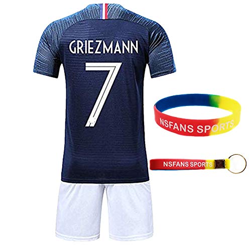 Maillots de Sport Garçon Football T-Shirt et Short 2 Étoiles Vêtements de Football Beau Populaire pour Enfant Garçon