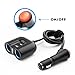 Produktbild Car Charger with Switch, 2 Socket DC Outlet Built-in Fuse Cigarette Lighter Power Adapter + 2-Port USB Car Socket Splitte with ON/OFF Switch