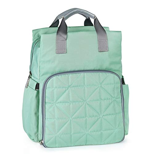 Preisvergleich Produktbild Rucksack- Multifunktionale Wasserdichte große Windeltasche Rucksack Tasche, mit isolierten Flaschentaschen, stilvoll und langlebig, geeignet für Reisen (Farbe : Grün)