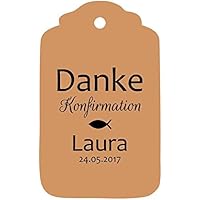 25 Geschenkanhänger Tags Etiketten Danke Kommunion Konfirmation Taufe Geburt